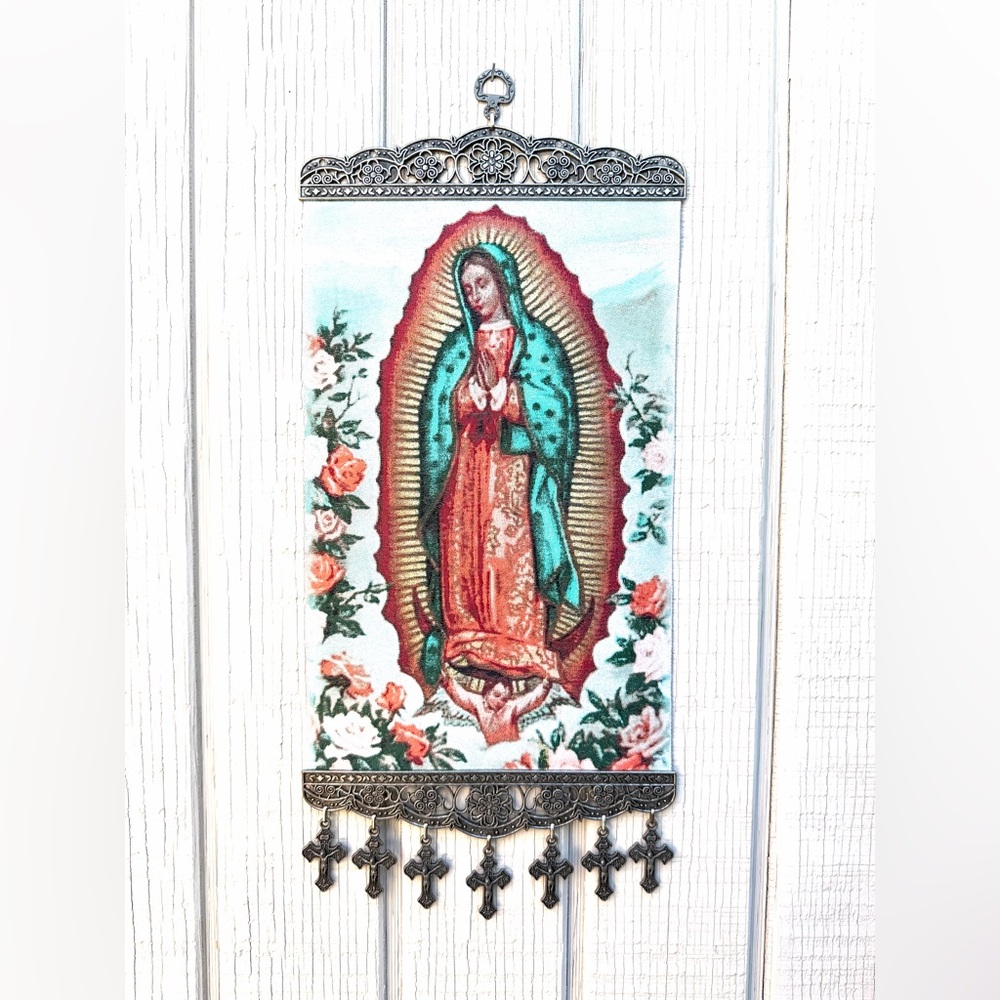 Our Lady of Guadalupe, Christian Icon Tapestry Wall Decor, New